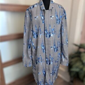 Men’s Alfani Black and Blue Houndstooth Jacket. Size XL